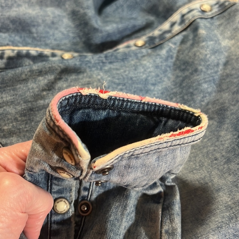 Silver Jeans Co. Denim Shirt SZ SM - Picture 10 of 11